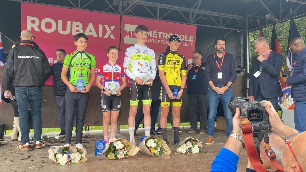 Cesare Castellani secondo alla Mini Paris Roubaix per Esordienti