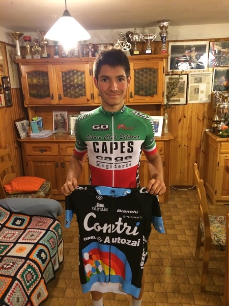 Luca Mozzato sara' juniores con la maglia della Contri Autozai